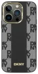 DKNY DKHMP15MPCPVSLK iPhone 15 Plus | 14 Plus 6.7" juodas kietas dėklas Leather Checkered Mono Pattern MagSafe