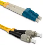 Qoltec Patchcord fiber optic LC/UPC - FC/UPC | Singlemode | 9/125 | G652D | Duplex | 3m
