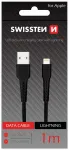 Swissten Basic Fast Charge 3A Lightning Datu un Uzlādes Kabelis 1m