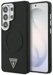 Case Guess Embossed Ring Triangle Logo MagSafe Aizsargapvalks priek&scaron; Samsung Galaxy S26 Ultra / melns