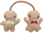 Plī&scaron;a rotaļlieta - Trixie Xmas gingerbread couple on rope, plush/rope, 22 cm