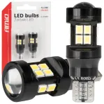 LED bulbs CANBUS T15 W16W 15SMD 2835 White 12V 24V AMIO-04245