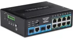 Switch TRENDnet 10 prievadų pramoninis Gbit PoE++ Din-bėgelis