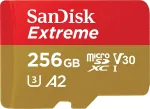 Karta SanDisk Extreme MicroSDXC 256 GB Class 10 UHS-I/U3 A2 V30 (SDSQXAV-256G-GN6MA)