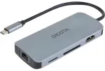 USB-C centrmezgls 8 vienā Multi Hub 4K PD 100W