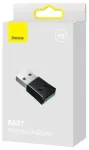 Baseus HUB BA07 Bluetooth USB adapteris BT 5.3, su LED indikatoriumi, 20m nuotolis, Black (ZJBA010001)