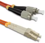 Qoltec Patchcord fiber optic LC/UPC - FC/UPC | Multimode | 50/125 | OM2 | Duplex | 1m