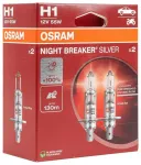 Halogen Bulb Osram H1 12V 55W P14,5s NIGHT BREAKER SILVER +100% /2 pcs
