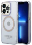 Guess GUHMP14XHTCMU iPhone 14 Pro Max 6,7" purpurinė|purple kietas dėklas Gold Outline Translucent MagSafe