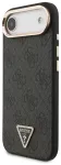 Guess PU Leather 4G Strass Triangle Logo Gold Frame MagSafe Case Aizsargapvalks priek&scaron; iPhone Air / melns