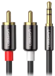 UGREEN UGR510BLK Jack 3.5mm uz RCA (Cinch) x2 kabelis 2m / melns