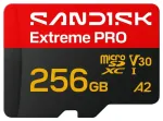 SanDisk Micro SD card Extreme PRO 256GB / SDSQXCJ-256G-GS6MA Black, red