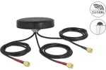 Antena Delock LTE MIMO WLAN 802.11 3xSMA-St RG-174 1,0m Grey