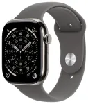 I&scaron;manusis laikrodis Apple Watch 11 GPS + Cellular 46mm Natural Titanium Sport Band M/L Graphite (MFCX4ZR/A)
