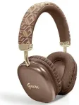 Guess słuchawki nauszne Bluetooth GUBHK1GCTCSW brązowy|brown Gcube Metallic Script Logo