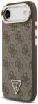 Guess PU Leather 4G Strass Triangle Logo Gold Frame MagSafe Case Aizsargapvalks priek&scaron; iPhone Air / brūns