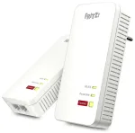 Adapteris AVM FRITZ!Powerline 1240 AX WLAN komplektas Gigabit-Powerline ir WiFi 6 energiją taupantis