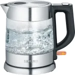 Severin Glas-Wasserkocher WK 3468 (edelstahl (geb&uuml;rstet)/Black, 1 Liter)