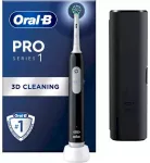 Oral-B Pro 1 Black + Juodas dėklas