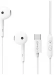 Stereo ausinės USAMS EP-50 USB-C 1.2m baltos spalvos