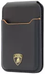Magnetic Wallet Lamborghini D1 Genuine Leather MagSafe Phone Stand orange