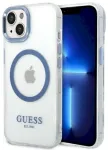 Guess GUHMP14MHTRMB Hardcase Metal Outline Magsafe Aizsargapvalks priek&scaron; iPhone 14 Plus / 15 Plus 6.7" / zils