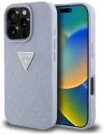 Case Guess Hot Stamp 4G Pattern Triangle Metal Logo Aizsargapvalks priek&scaron; iPhone 16 Pro / violets