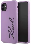 Karl Lagerfeld KLHCN61SKSVGU Silicone Signature Hardcase Aizsargapvalks priek&scaron; iPhone 11 / Xr 6.1" / violets