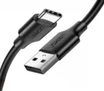 UGREEN 60826 USB kabelis USB 2.0 3 m USB-A uz USB-C 480 Gbit/s / melns