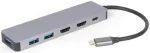 Gembird A-CM-COMBO3-03 USB Type-C 3-in-1 daudzportu adapteris (Hub + HDMI + PD)