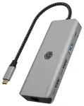 Stacja dokująca IB-DK4012-CPD 9w1, 2x HDMI, 4K60Hz, 3xUSB, 100W PD,LAN, Czytnik kart