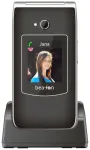 Beafon SL645 LTE - 4G, Silver Line, Gro&szlig;tastenklapphandy, Black-silber