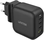Įkroviklis Unitek GaN 4 prievadai, PD 100W QC3.0 Black