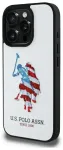 US Polo USHCP15XPUSH iPhone 15 Pro Max    6,7" biały|white Leather Big DH American Flag