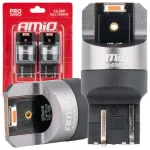LED CANBUS PRO series W21/5W 2x1860 SMD Red 12V 24V AMIO-03602