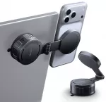 Spigen MFT35-1 magnetinis automobilinis telefono laikiklis su prisiurbtuku suderinamas su MagSafe juodas
