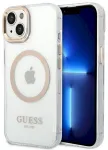 Guess GUHMP14MHTRMD Hardcase Metal Outline Magsafe Aizsargapvalks priek&scaron; iPhone 14 Plus/15 Plus 6.7" / zelta