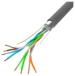 Kabel LAN FTP 100Mb/s 305m drut cca szary