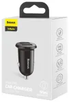 Baseus Automobilinis įkroviklis Grain Pro Dual USB 4.8A Black (CCALLP-01)