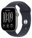 I&scaron;manusis laikrodis Apple Watch Series 12 (2026) GPS 46mm Space Gray aliuminio korpusas, Navy sportinė apyrankė M/L EU MJEJ4