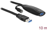 USB kabelis Delock USB-A - USB-A 10 m Black (83415)
