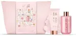 Grace Cole Peony Body Care Set & Bag ( Pivoňka, Broskev & Malina ) - D&aacute;rkov&aacute; sada v kosmetick&eacute; ta&scaron;tičce ( 3 ks )
