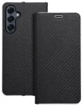LUNA Book Carbon knyginio tipo telefono dėklas Samsung Galaxy A16 5G (A166) juodas