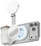 Magnetic smartphone holder with 4smarts photographic grip fill light and wireless control white