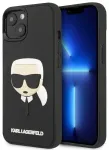 Karl Lagerfeld KLHCP14MKH3DBK iPhone 14 Plus 6,7" juodas / black kietas dėklas 3D Rubber Karl`s Head