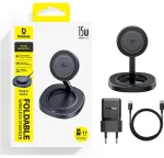 Baseus EnerFill FF11 Salokāms bezvadu lādētājs 15W ar 20W tīkla lādētāju un 1m USB-C kabeli / melna