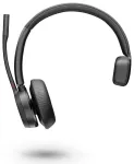 Poly Voyager 4310 76U48AA Bluetooth mono ausinės su mikrofonu ir BT700 USB-A adapteriu juodos