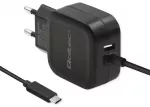 Qoltec Charger kelioninis įkroviklis | 17W | USB-A, USB-C