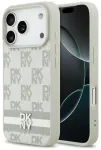 Etui DKNY Checkered with Printed Stripes do iPhone 17 Pro beżowy