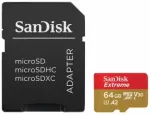 SanDisk Extreme 64GB microSDXC + adapteris